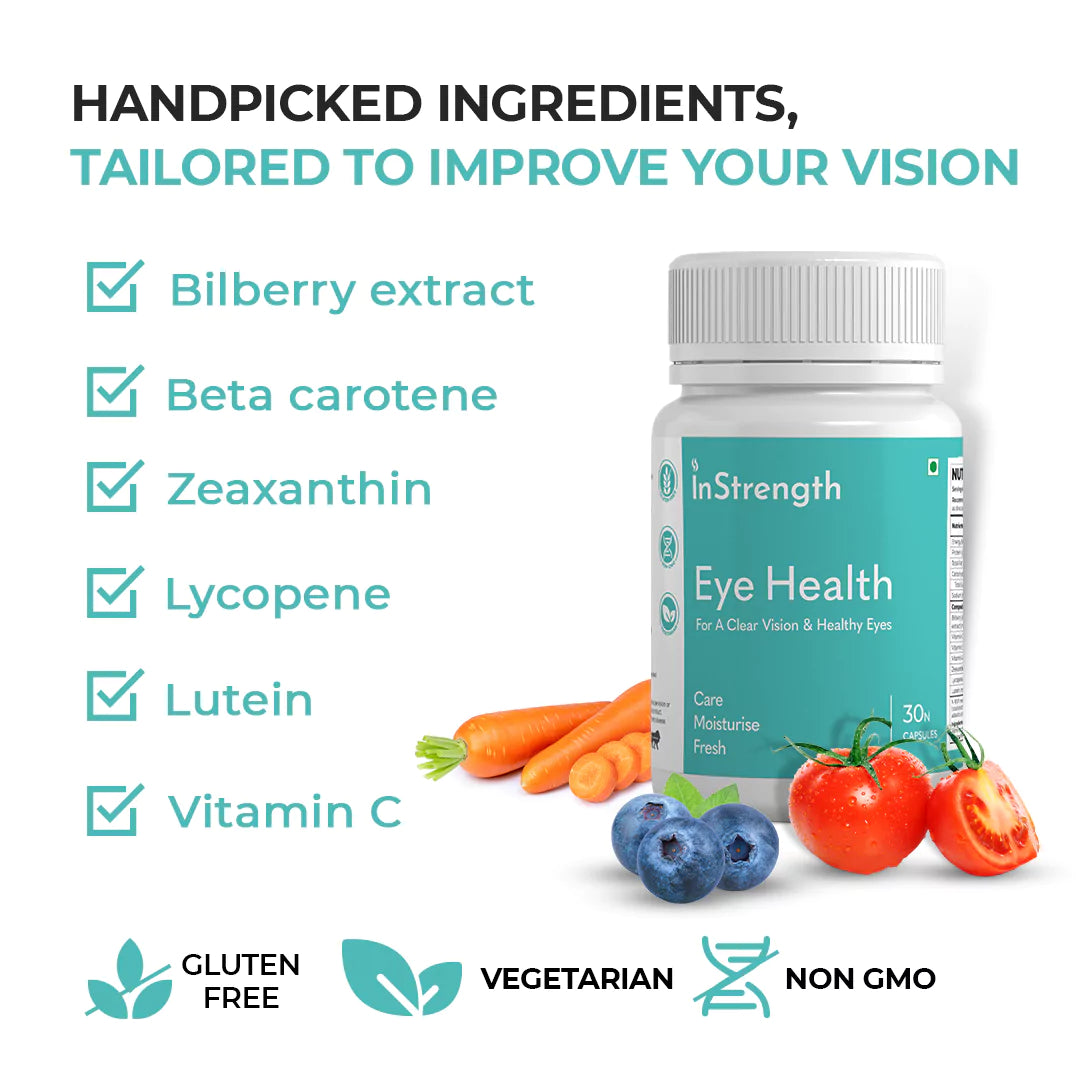 InStrength Eye vitamin capsule Ingredients-Lutein, Zeaxanthin, Other Essential Nutrients
