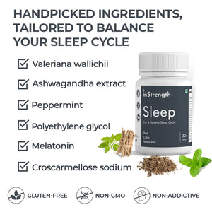 InStrength Sleep Support Ingredients - Melatonin & Other Sleep-Promoting Nutrients