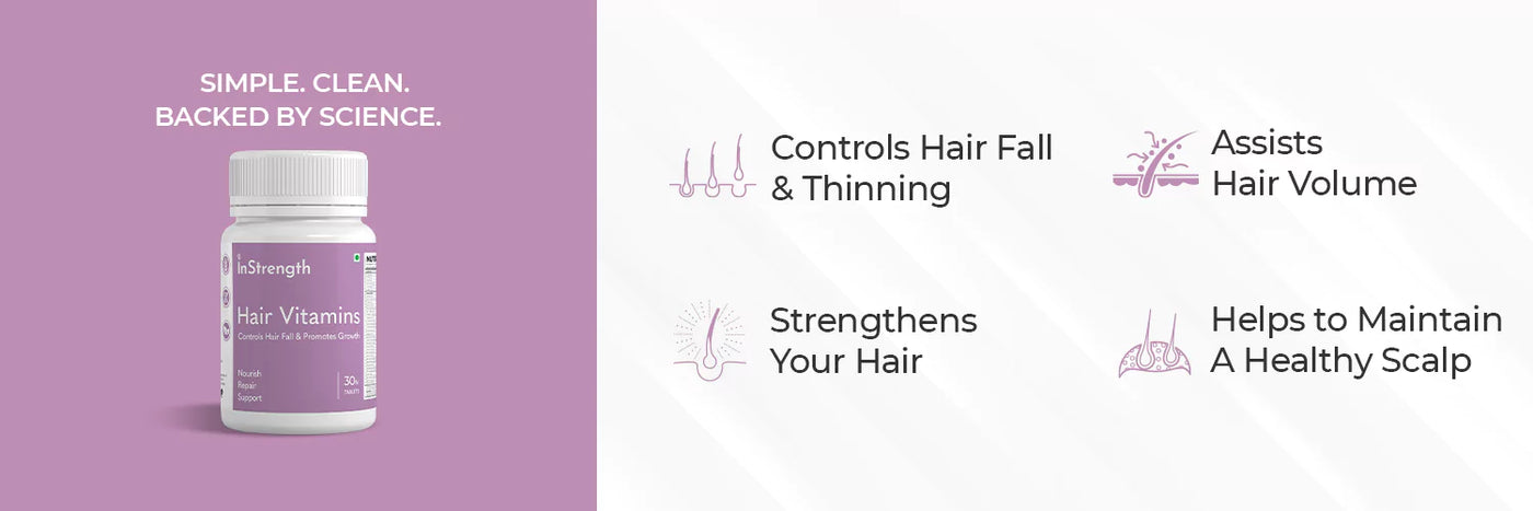 Instength biotin vitamins for hair thinning growth