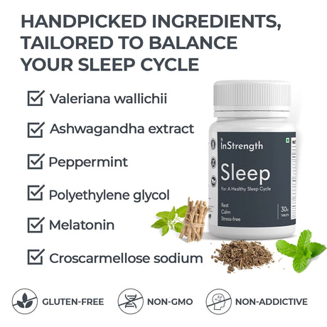 InStrength Sleep Support Ingredients - Melatonin & Other Sleep-Promoting Nutrients