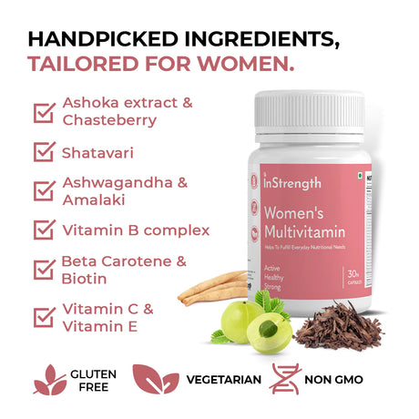 InStrength Women's Multivitamin Ingredients - Essential Vitamins & Minerals