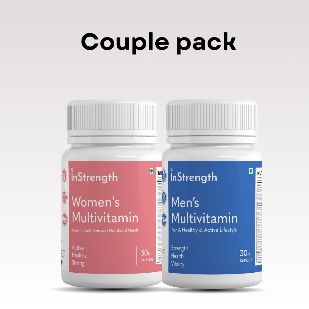 InStrength Couple Pack – Men’s and Women’s Multivitamin Supplements for Daily Nutrition, Energy, and Strength Support