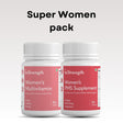 InStrength Super Women Pack featuring Women’s Multivitamin and PMS Supplement, formulated to support energy, mood balance, and women’s overall wellness.