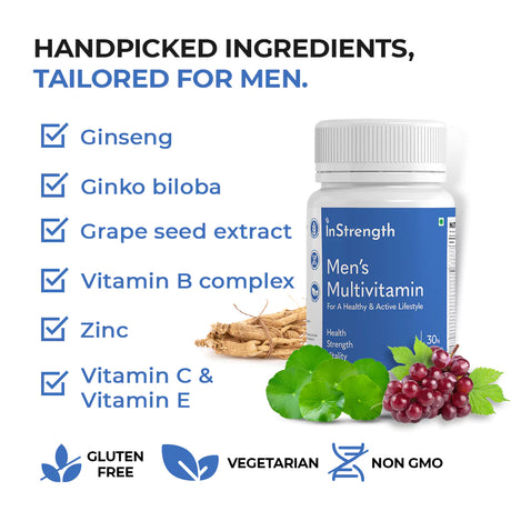 InStrength's Multivitamin for men - Key Ingredients for Men's Health